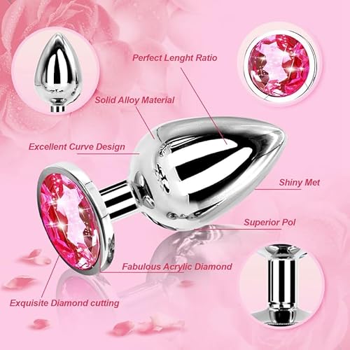 Roller Butt Plug Massager with Jewel Ball Handheld Body Massager