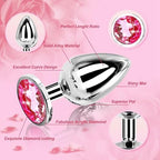 Roller Butt Plug Massager with Jewel Ball Handheld Body Massager
