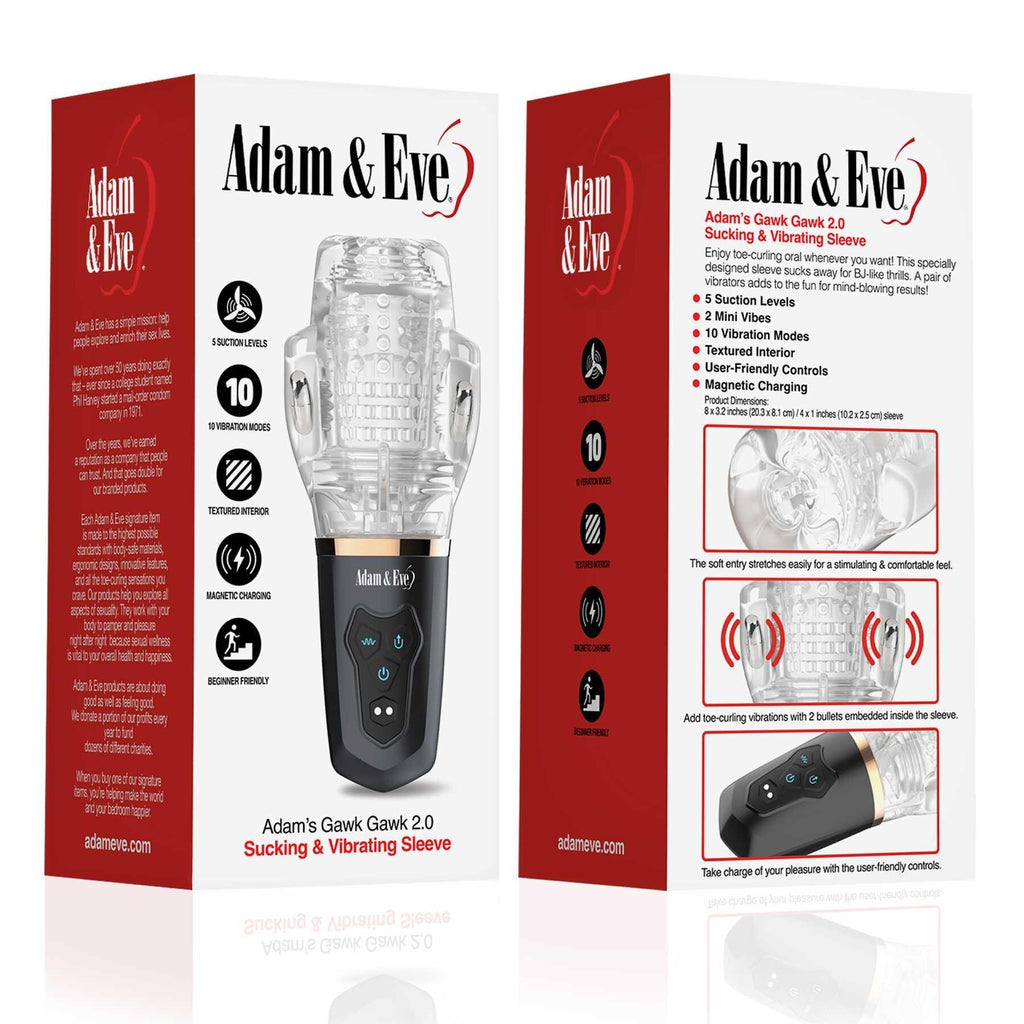 Adam's Gawk Gawk 2.0 Sucking & Vibrating Sleeve - by Adam & Eve