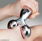Manual 3D Massager Roller for face and body || Relaxation Silver 3D Massager || 360 Rotate Face Massager || Home Spa Massager |