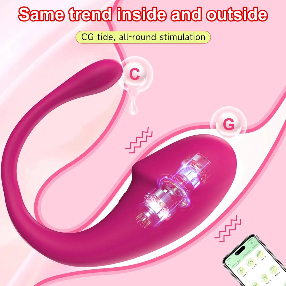 Portable Massager for Pain Relief Men and Women | Deep Tissue App Controlled Massager (Pink)