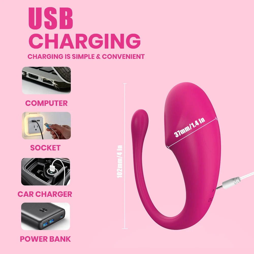 Portable Massager for Pain Relief Men and Women | Deep Tissue App Controlled Massager (Pink)