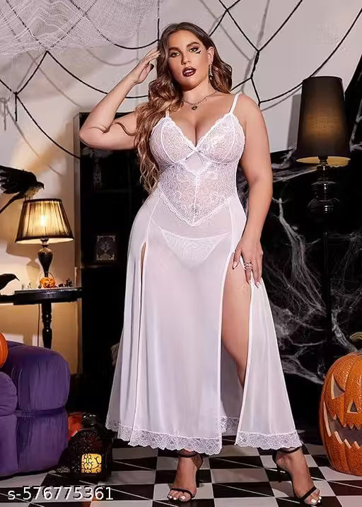 Sexy Babydoll Night Dress for Women – Lace Lingerie, Hot Honeymoon & Bridal Nightwear