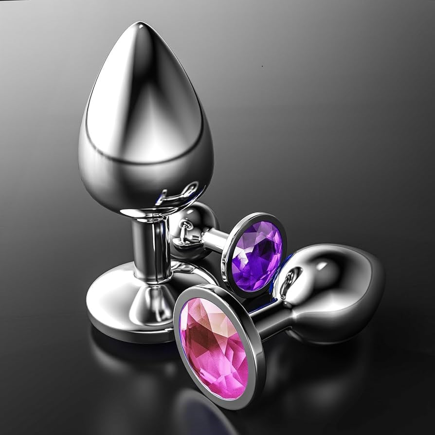Roller Butt Plug Massager with Jewel Ball Handheld Body Massager