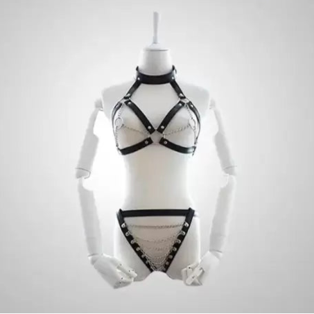 Women's Bundled Bra and Panty Chain Clothes
