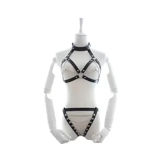 Women's Bundled Bra and Panty Chain Clothes