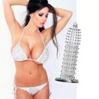 Crystal Reusable Silicone Dotted Condom Extra Pleasure Leakproof Dotted Condom