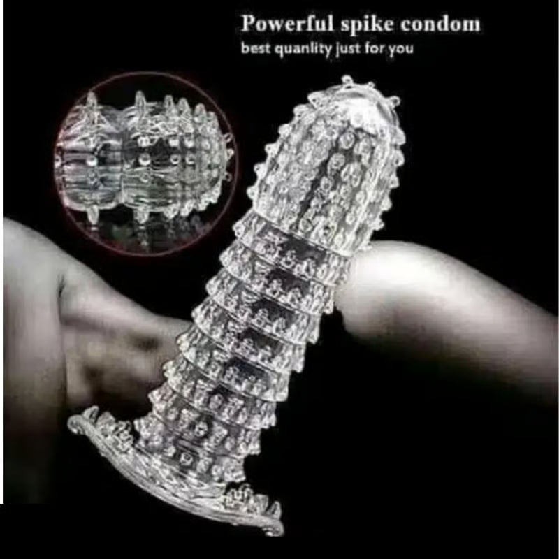 Crystal Reusable Silicone Dotted Condom Extra Pleasure Leakproof Dotted Condom