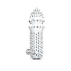 Crystal Reusable Silicone Dotted Condom Extra Pleasure Leakproof Dotted Condom