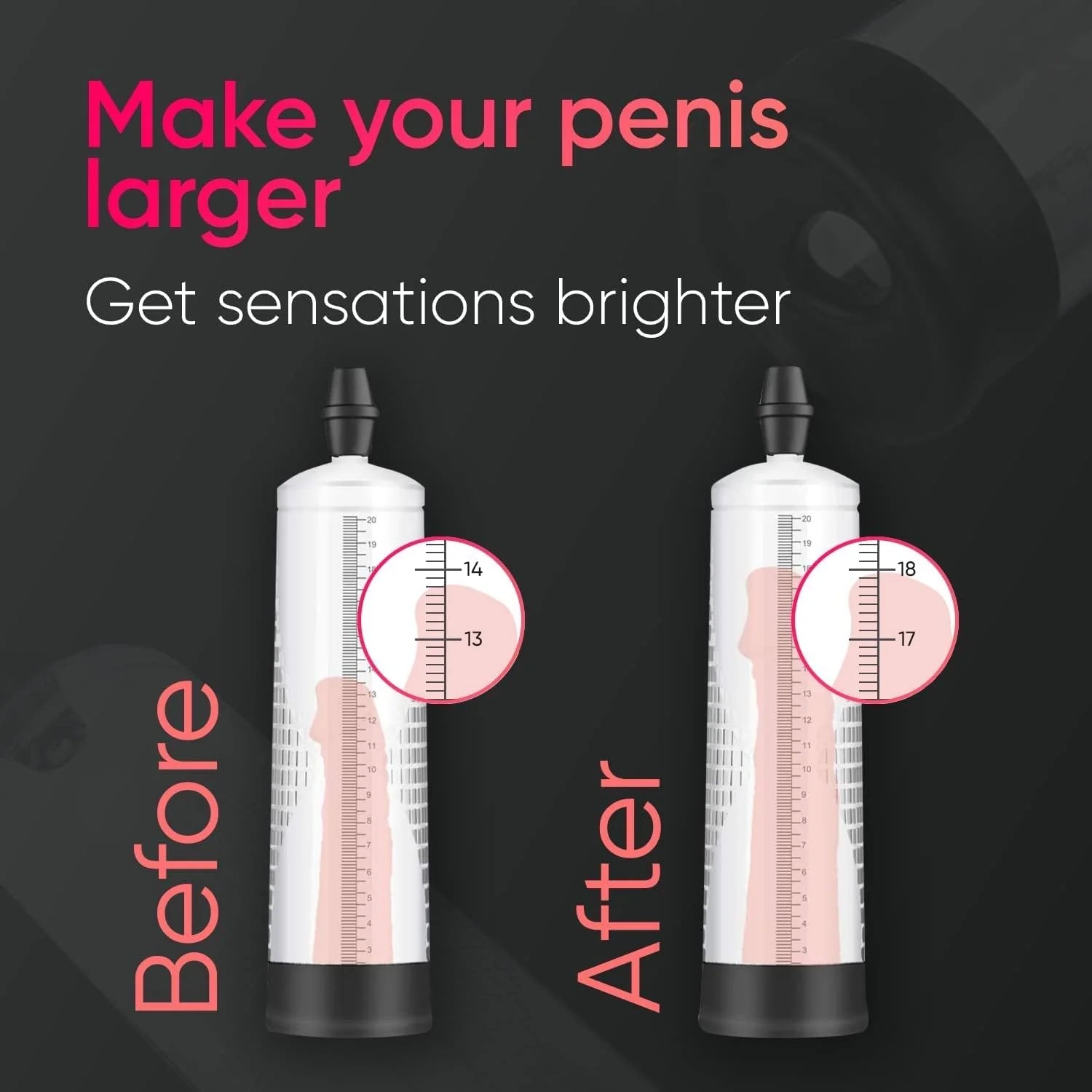 Penis Vacuum Pump Penis Enlarge for ED Penis Enlargement Extend Pump Penis Endurance Trainer with 4 Penis Sleeves Sex Toy for Men