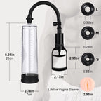 Penis Vacuum Pump Penis Enlarge for ED Penis Enlargement Extend Pump Penis Endurance Trainer with 4 Penis Sleeves Sex Toy for Men