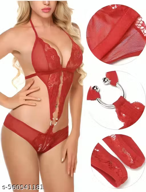 Women Deep V Lingerie Lace Teddy One Piece Babydoll Mini Bodysuit Sleepwear Swimwear Honeymoon Wedding Night Valentine Gift